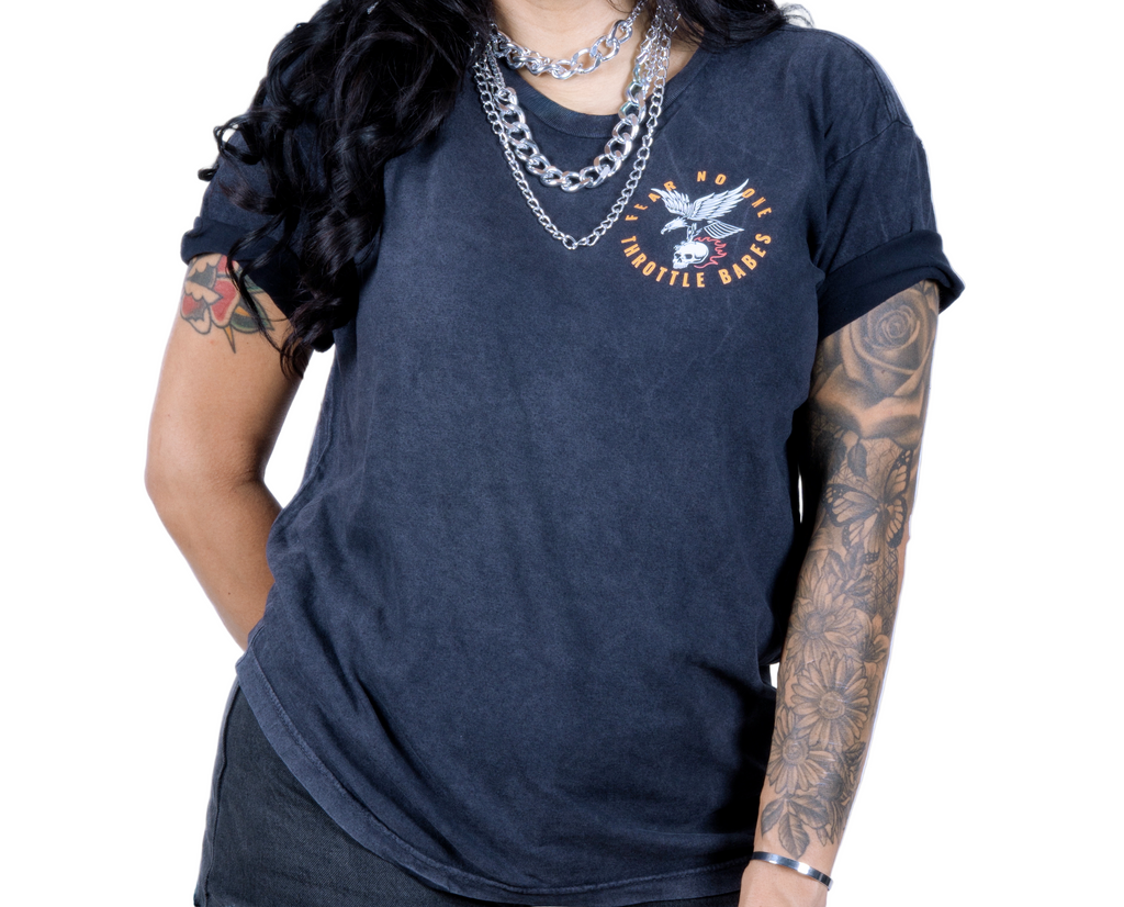 Fear No One" Eagle & Skull Tee | Vintage Biker Graphic T-Shirt