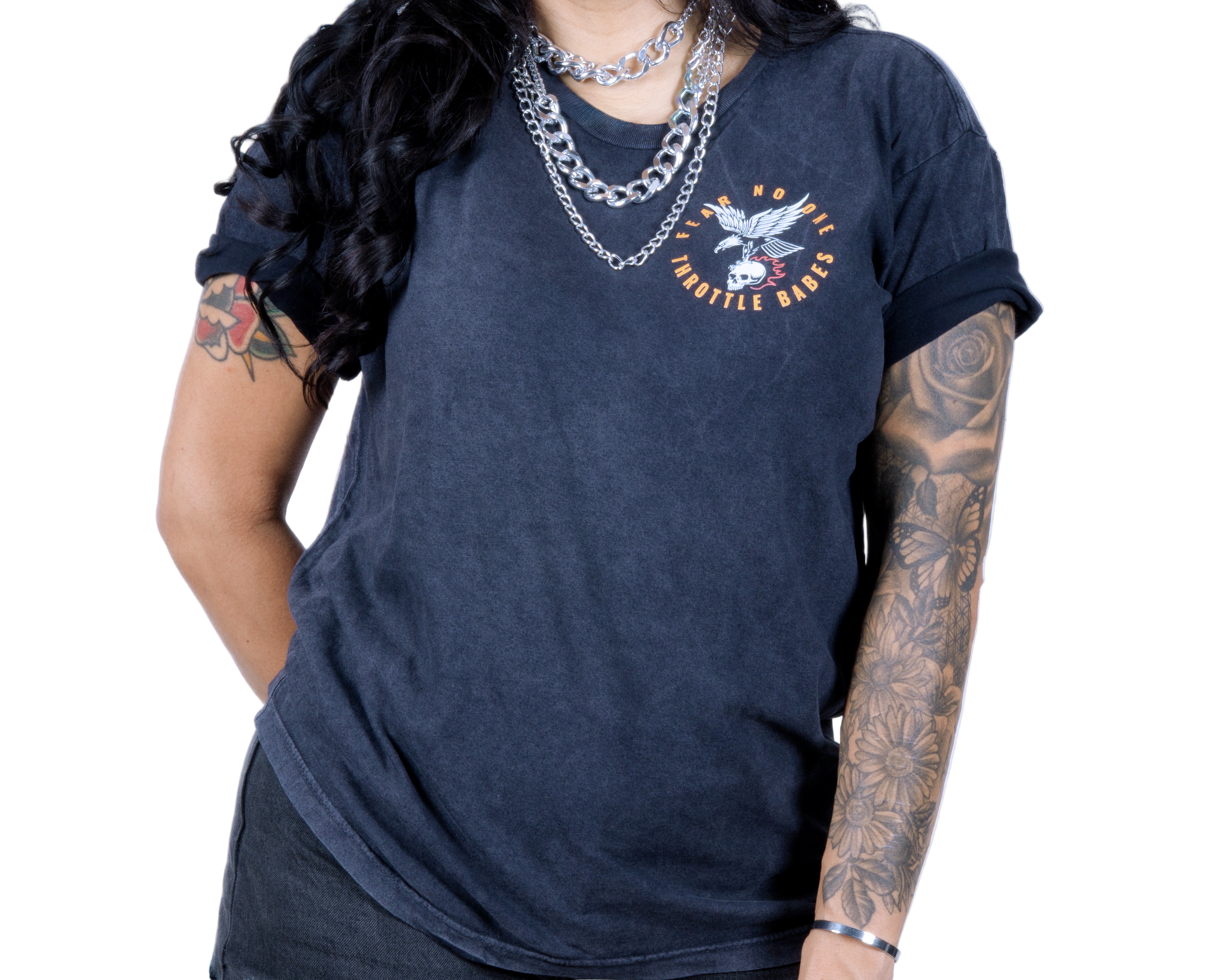 Fear No One" Eagle & Skull Tee | Vintage Biker Graphic T-Shirt