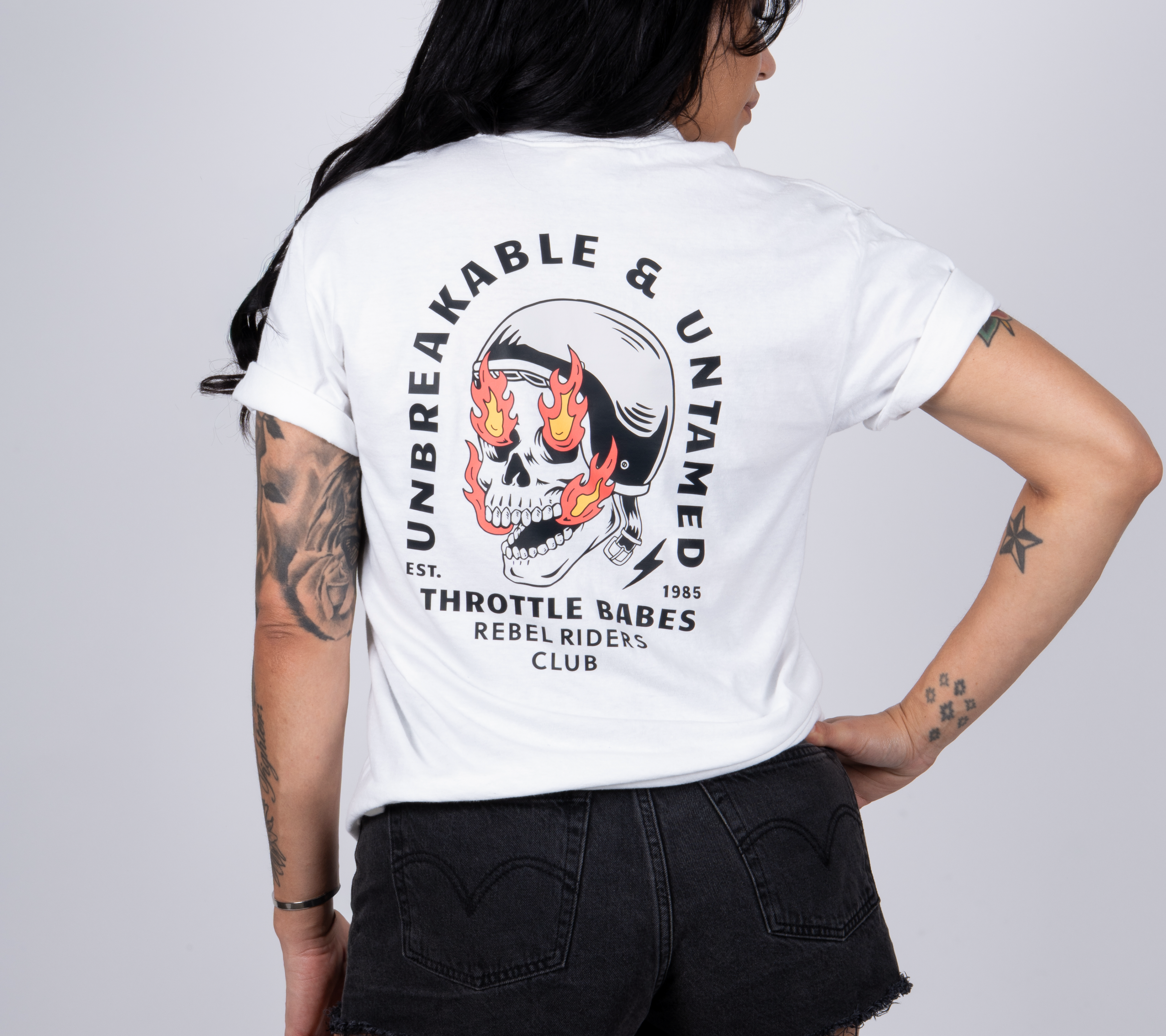 Unbreakable & Untamed" Skull Tee | Rebel Riders Club Graphic T-Shirt