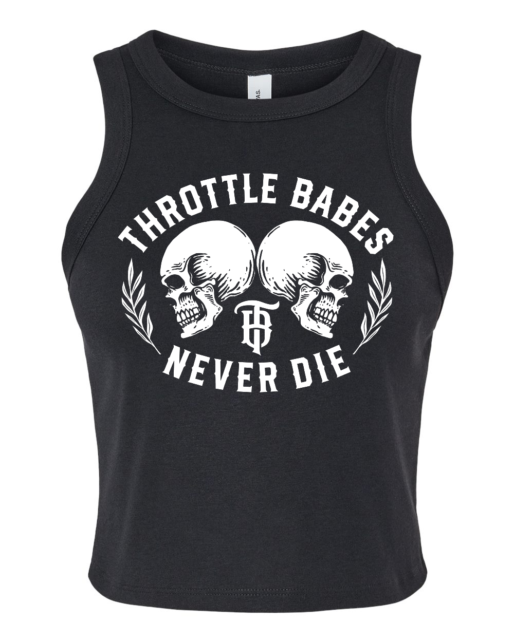 Never Die Skull Graphic Crop Tank