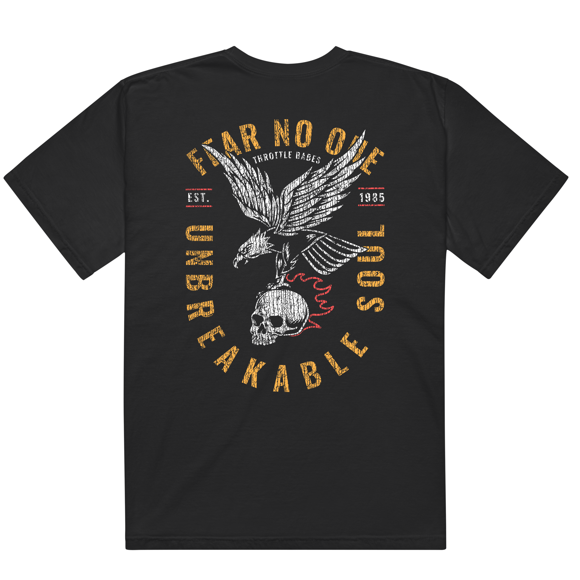 Fear No One" Eagle & Skull Tee | Vintage Biker Graphic T-Shirt