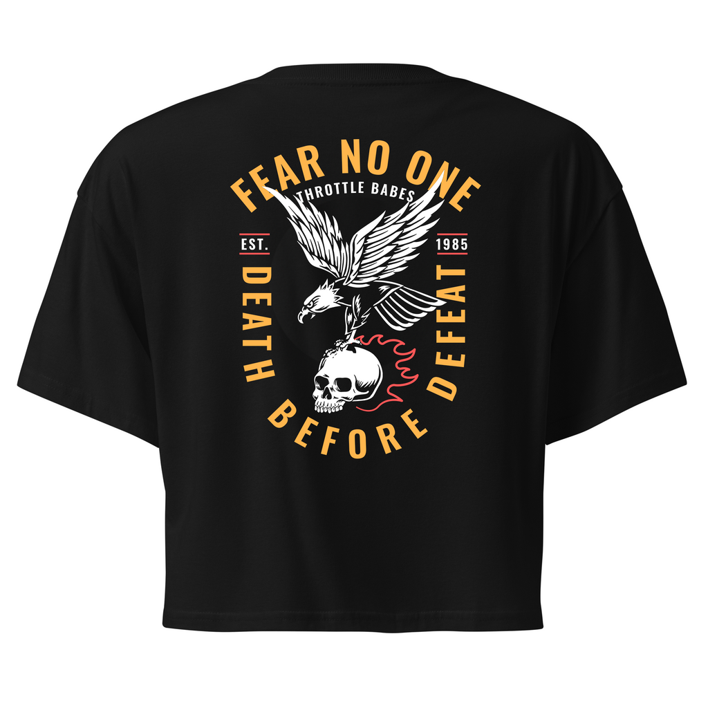 Fear No One Premium Crop Tee