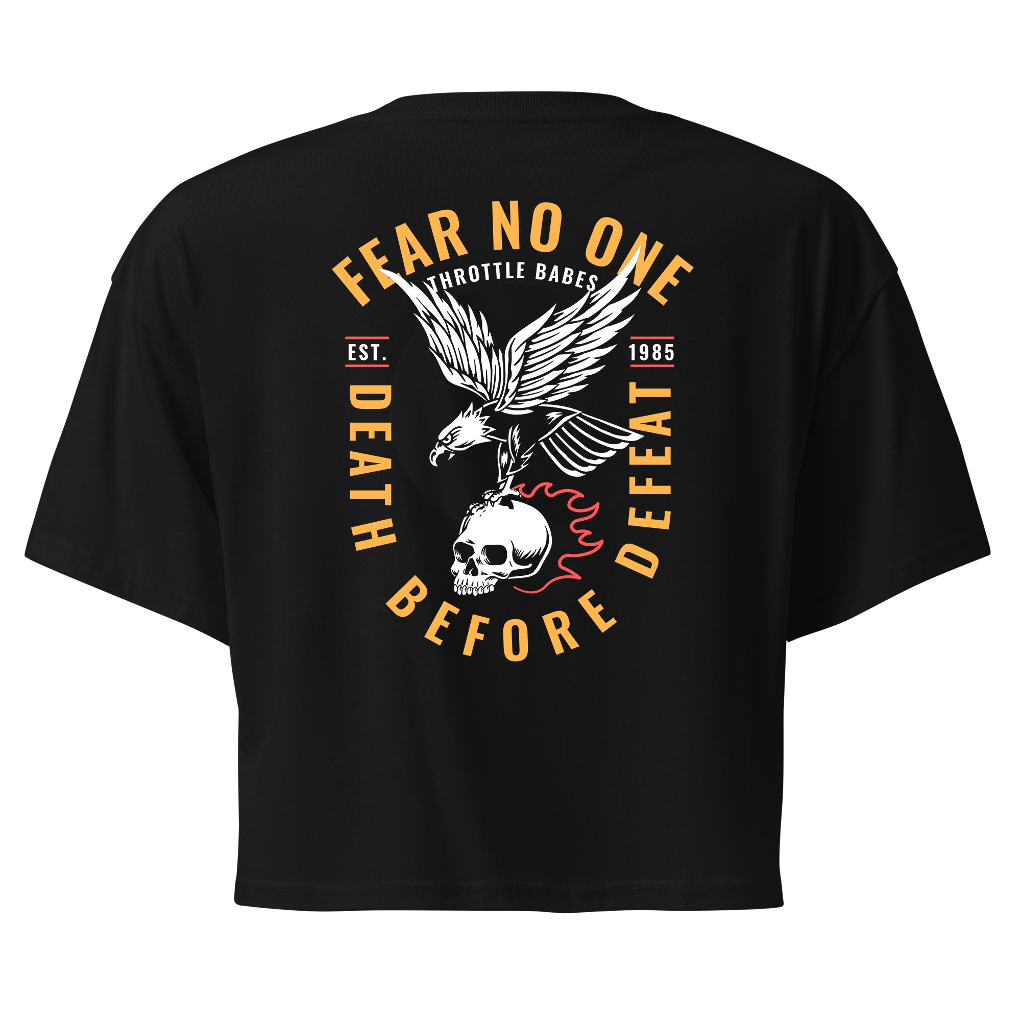 Fear No One Premium Crop Tee