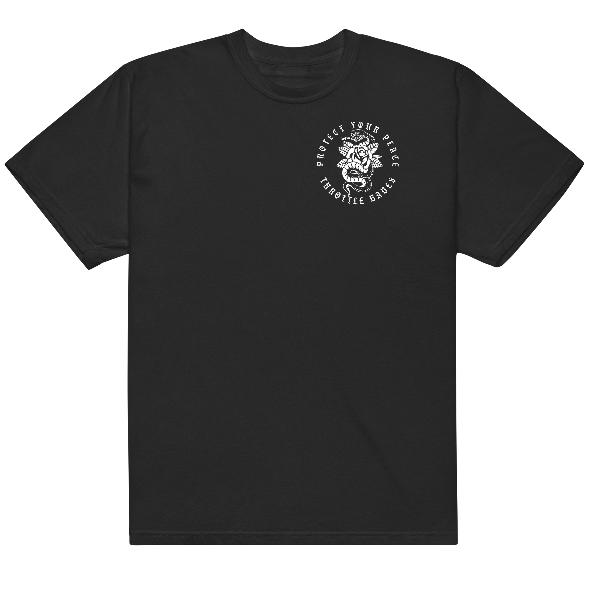 Protect Your Peace" Snake & Rose Tee | Trust & Loyalty Graphic T-Shirt