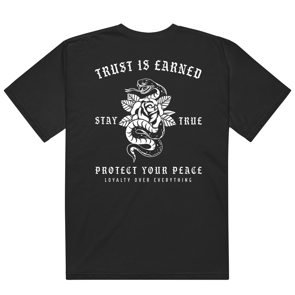 Protect Your Peace" Snake & Rose Tee | Trust & Loyalty Graphic T-Shirt