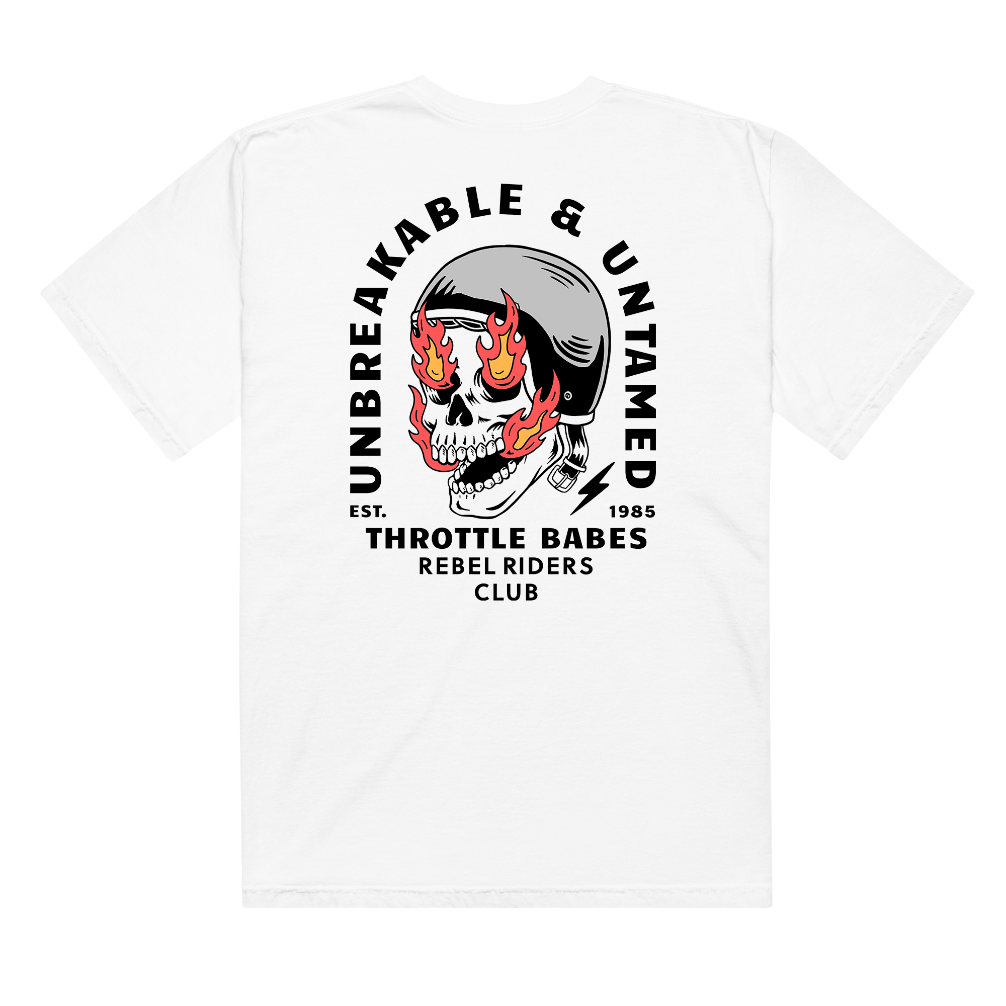 Unbreakable & Untamed" Skull Tee | Rebel Riders Club Graphic T-Shirt