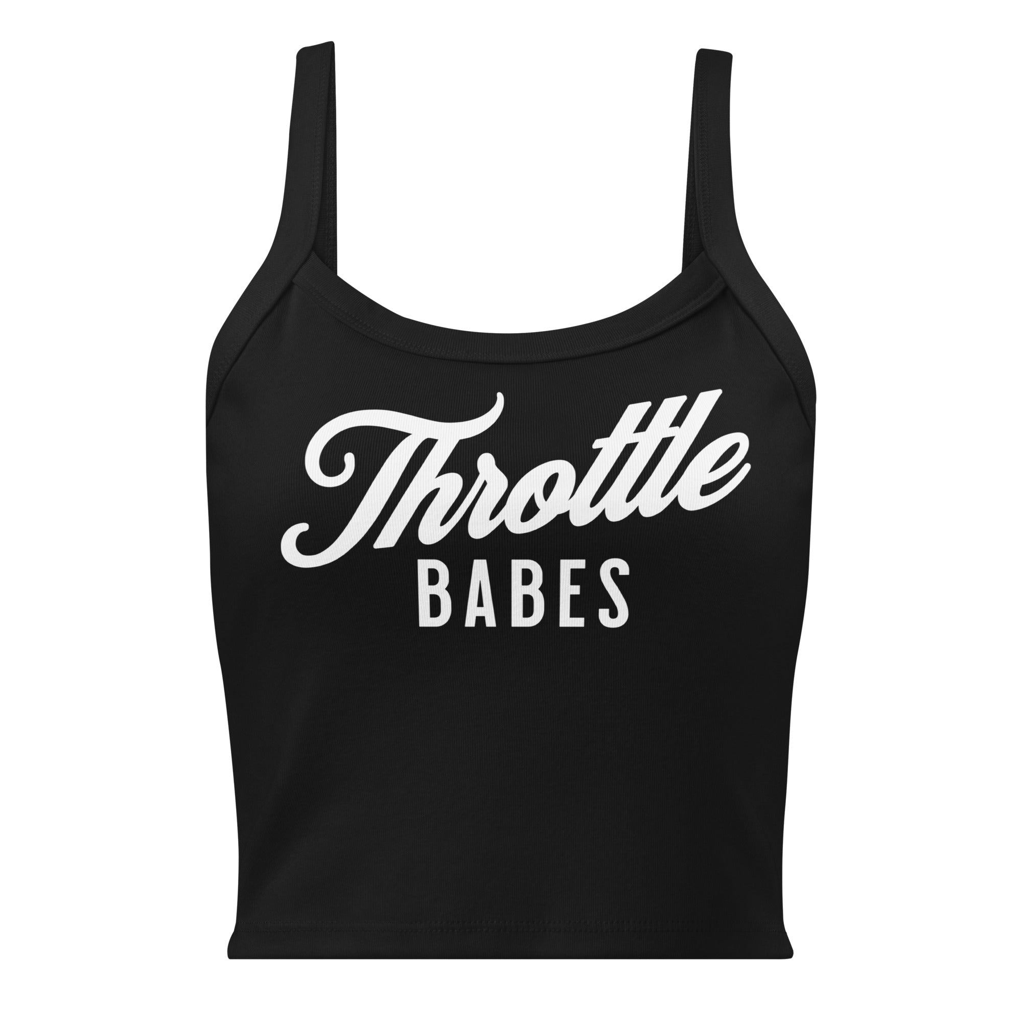 Throttle Babes "Signature" Script Crop Tank