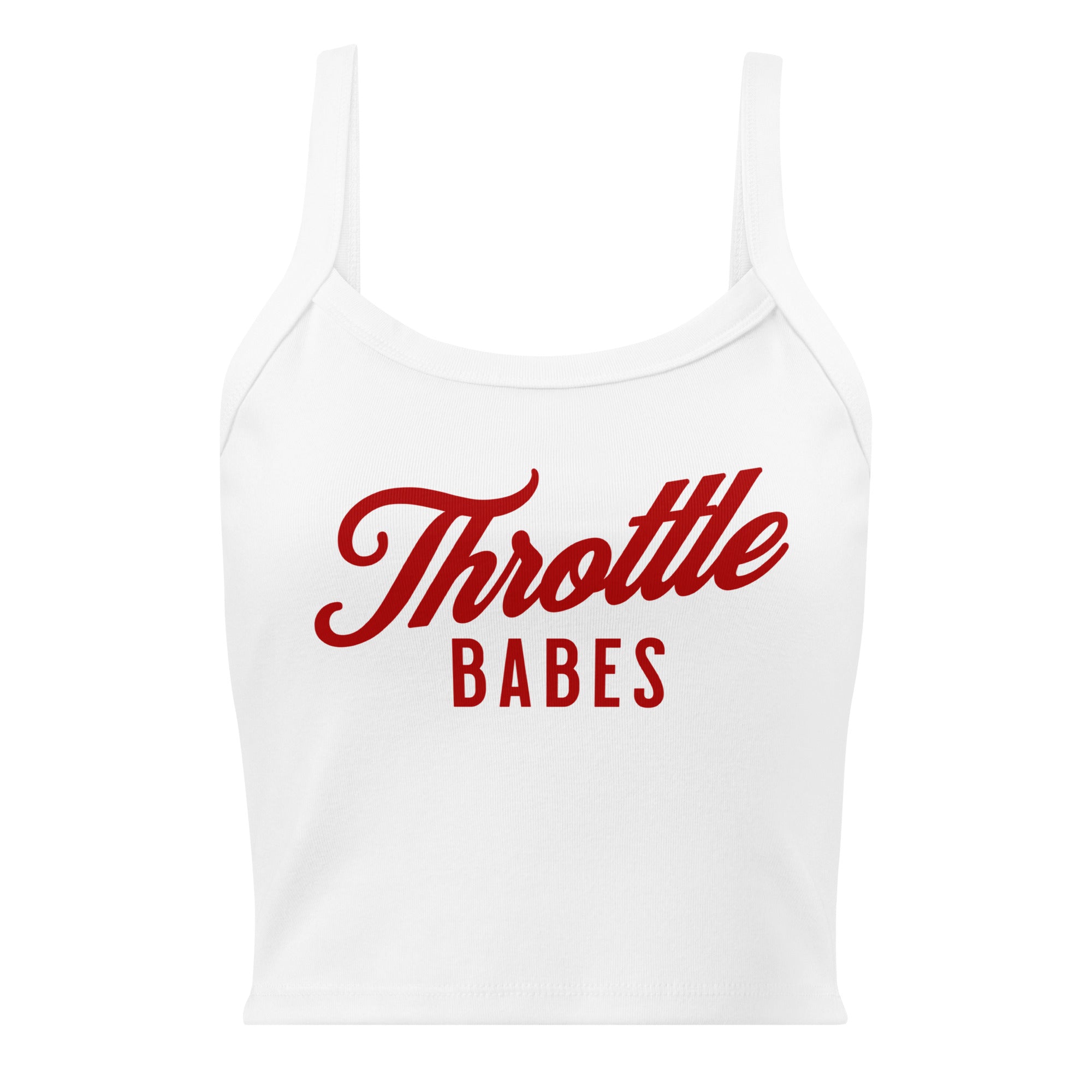 Throttle Babes "Signature" Script Crop Tank