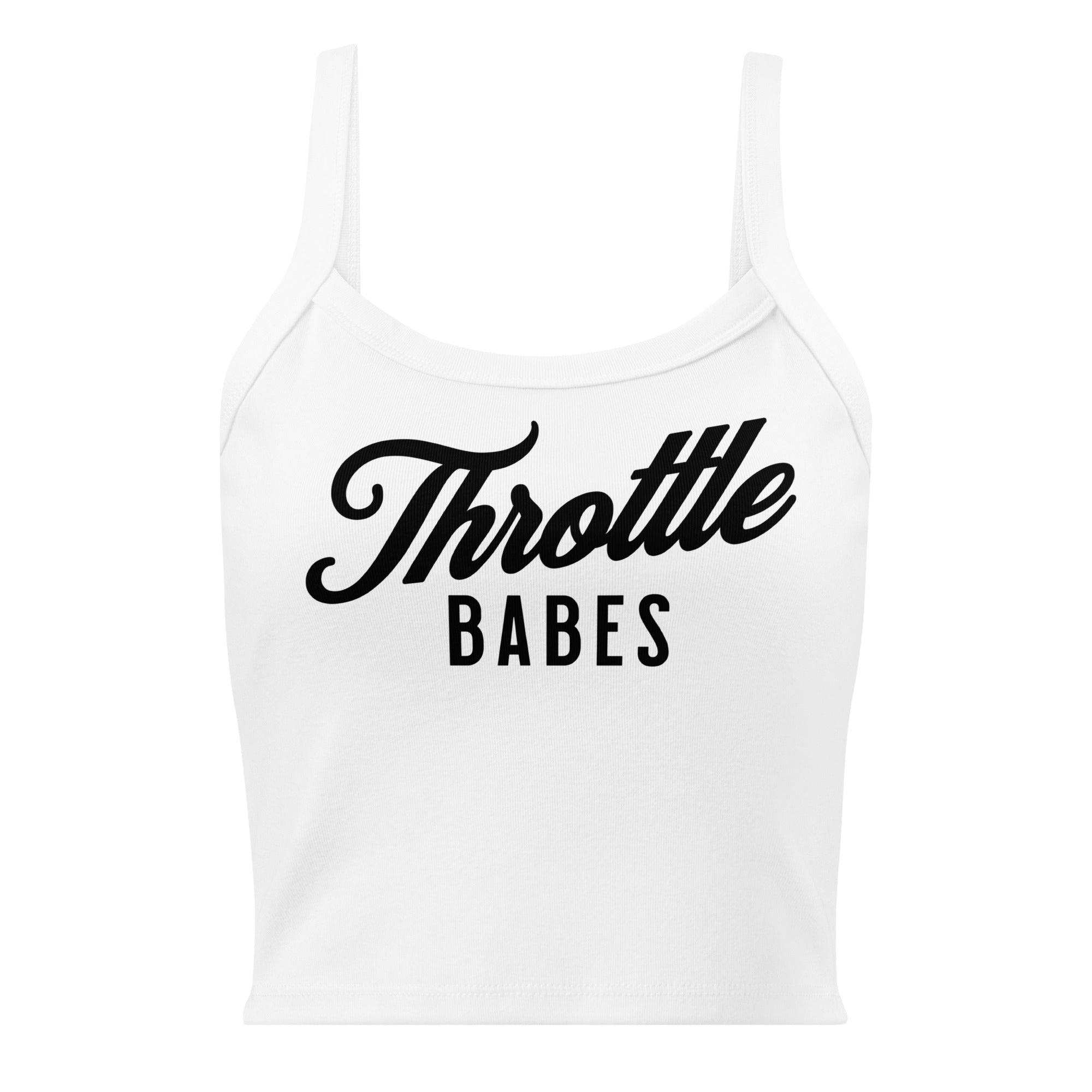 Throttle Babes "Signature" Script Crop Tank